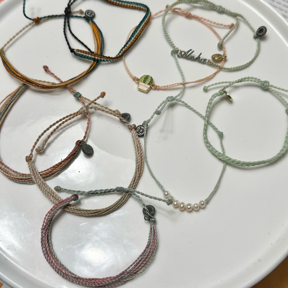 9 Pura Vida bracelets cactus aloha pearls